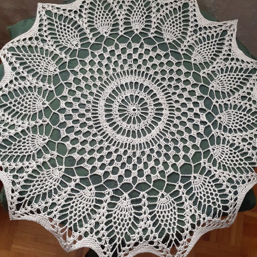 Light grey doily-handmade